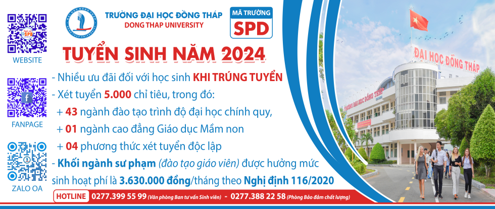 THÔNG TIN TUYỂN SINH NĂM 2023 TRƯỜNG ĐẠI HỌC ĐỒNG THÁP – DThU (MÃ TRƯỜNG: SPD)